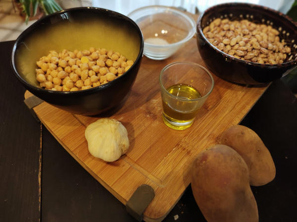 Ingredienti di un  tipico pranzo della vigilia istriano